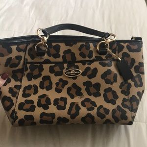 Leopard print Coach bag